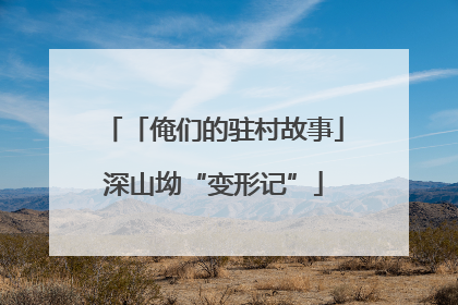 「俺们的驻村故事」深山坳“变形记”
