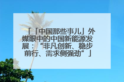 「中国那些事儿」外媒眼中的中国新能源发展：“非凡创新、稳步前行、需求侧强劲”
