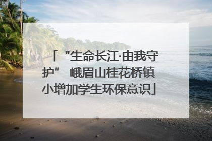 “生命长江·由我守护” 峨眉山桂花桥镇小增加学生环保意识