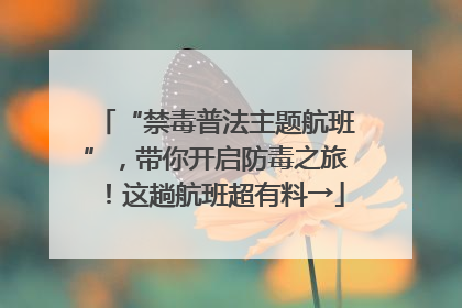 “禁毒普法主题航班”，带你开启防毒之旅！这趟航班超有料→