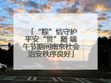 “粽”情守护 平安“警”随 端午节期间南京社会治安秩序良好