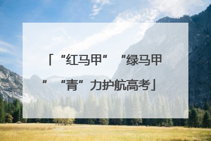 “红马甲”“绿马甲”“青”力护航高考