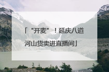 “开麦”！延庆八道河山货卖进直播间