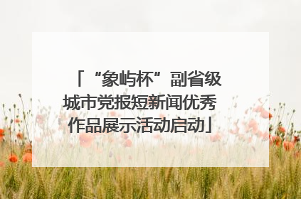 “象屿杯”副省级城市党报短新闻优秀作品展示活动启动