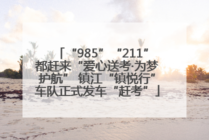 “985”“211”都赶来“爱心送考·为梦护航” 镇江“镇悦行”车队正式发车“赶考”