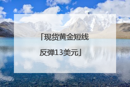 现货黄金短线反弹13美元