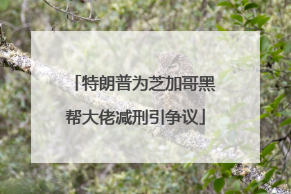 特朗普为芝加哥黑帮大佬减刑引争议