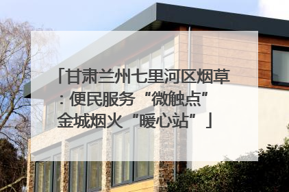 甘肃兰州七里河区烟草：便民服务“微触点” 金城烟火“暖心站”