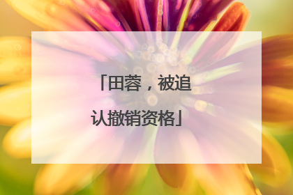 田蓉，被追认撤销资格