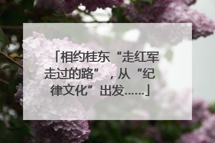 相约桂东“走红军走过的路”，从“纪律文化”出发……