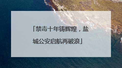 禁毒十年铸辉煌，盐城公安启航再破浪