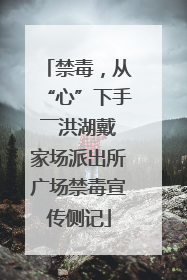 禁毒，从“心”下手――洪湖戴家场派出所广场禁毒宣传侧记