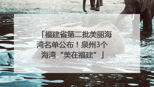福建省第二批美丽海湾名单公布！泉州3个海湾“美在福建”