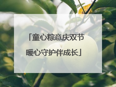 童心粽意庆双节 暖心守护伴成长