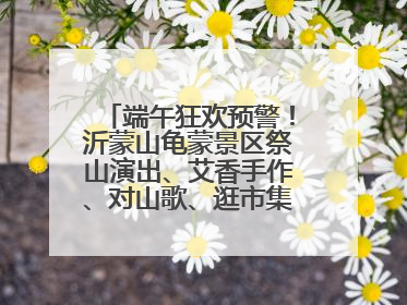 端午狂欢预警！沂蒙山龟蒙景区祭山演出、艾香手作、对山歌、逛市集！速来嗨玩~
