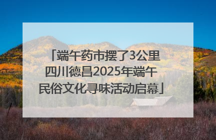 端午药市摆了3公里 四川德昌2025年端午民俗文化寻味活动启幕