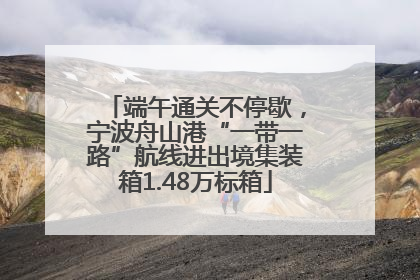 端午通关不停歇，宁波舟山港“一带一路”航线进出境集装箱1.48万标箱