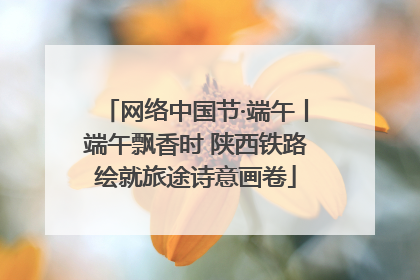 网络中国节·端午丨端午飘香时 陕西铁路绘就旅途诗意画卷
