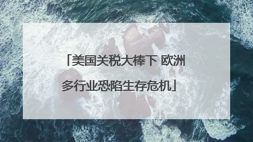 美国关税大棒下 欧洲多行业恐陷生存危机
