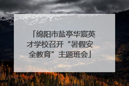 绵阳市盐亭华宸英才学校召开“暑假安全教育”主题班会