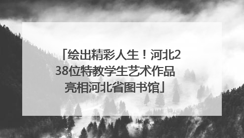 绘出精彩人生！河北238位特教学生艺术作品亮相河北省图书馆