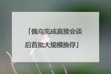 俄乌完成直接会谈后首批大规模换俘