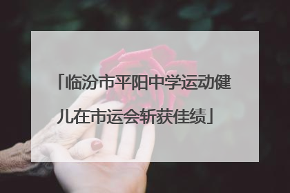 临汾市平阳中学运动健儿在市运会斩获佳绩