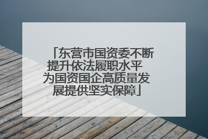 东营市国资委不断提升依法履职水平 为国资国企高质量发展提供坚实保障