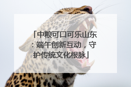 中粮可口可乐山东：端午创新互动，守护传统文化根脉