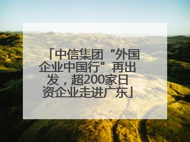中信集团“外国企业中国行”再出发，超200家日资企业走进广东