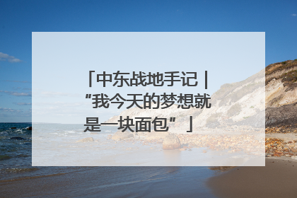 中东战地手记｜“我今天的梦想就是一块面包”