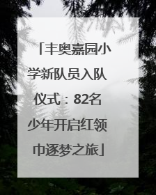丰奥嘉园小学新队员入队仪式：82名少年开启红领巾逐梦之旅