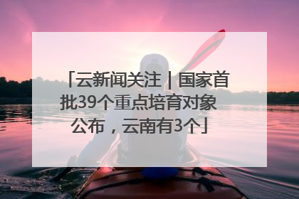 云新闻关注｜国家首批39个重点培育对象公布，云南有3个
