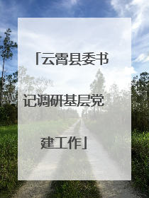 云霄县委书记调研基层党建工作