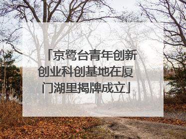 京鹭台青年创新创业科创基地在厦门湖里揭牌成立