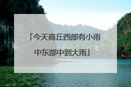 今天商丘西部有小雨 中东部中到大雨