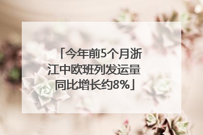 今年前5个月浙江中欧班列发运量同比增长约8%
