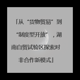 从“货物贸易”到“制度型开放”，湖南自贸试验区探索对非合作新模式