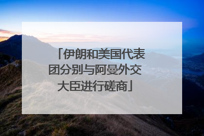 伊朗和美国代表团分别与阿曼外交大臣进行磋商