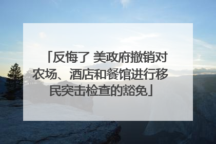反悔了 美政府撤销对农场、酒店和餐馆进行移民突击检查的豁免
