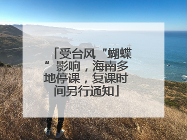 受台风“蝴蝶”影响，海南多地停课，复课时间另行通知