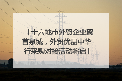 十六地市外贸企业聚首泉城，外贸优品中华行采购对接活动将启