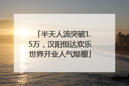 半天人流突破1.5万，汉阳恒达欢乐世界开业人气爆棚