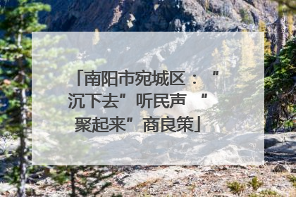南阳市宛城区：“沉下去”听民声 “聚起来”商良策