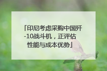 印尼考虑采购中国歼-10战斗机，正评估性能与成本优势