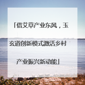 借艾草产业东风，玉玄道创新模式激活乡村产业振兴新动能