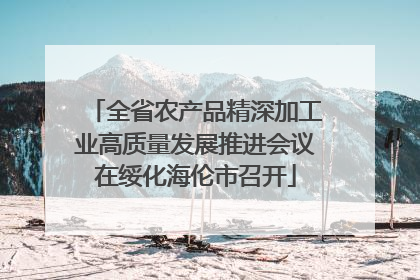 全省农产品精深加工业高质量发展推进会议在绥化海伦市召开
