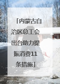 内蒙古自治区总工会出台助力提振消费11条措施