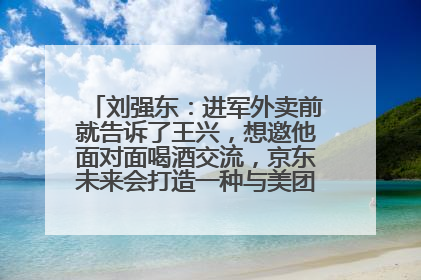 刘强东：进军外卖前就告诉了王兴，想邀他面对面喝酒交流，京东未来会打造一种与美团不同的商业模式