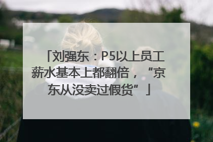 刘强东：P5以上员工薪水基本上都翻倍，“京东从没卖过假货”